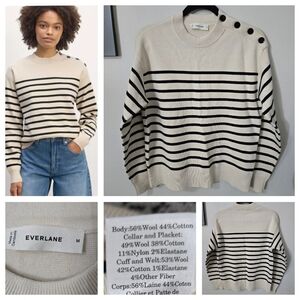 Everlane The Mariner Crew Sweater, Wool/Cotton, M, NWOT